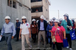 Las obras llevan un 50% de avance y en la visita los beneficiarios pudieron visualizar las mejoras en el estándar de calidad que ha implementado el Gobierno de la Presidenta Michelle Bachelet.
